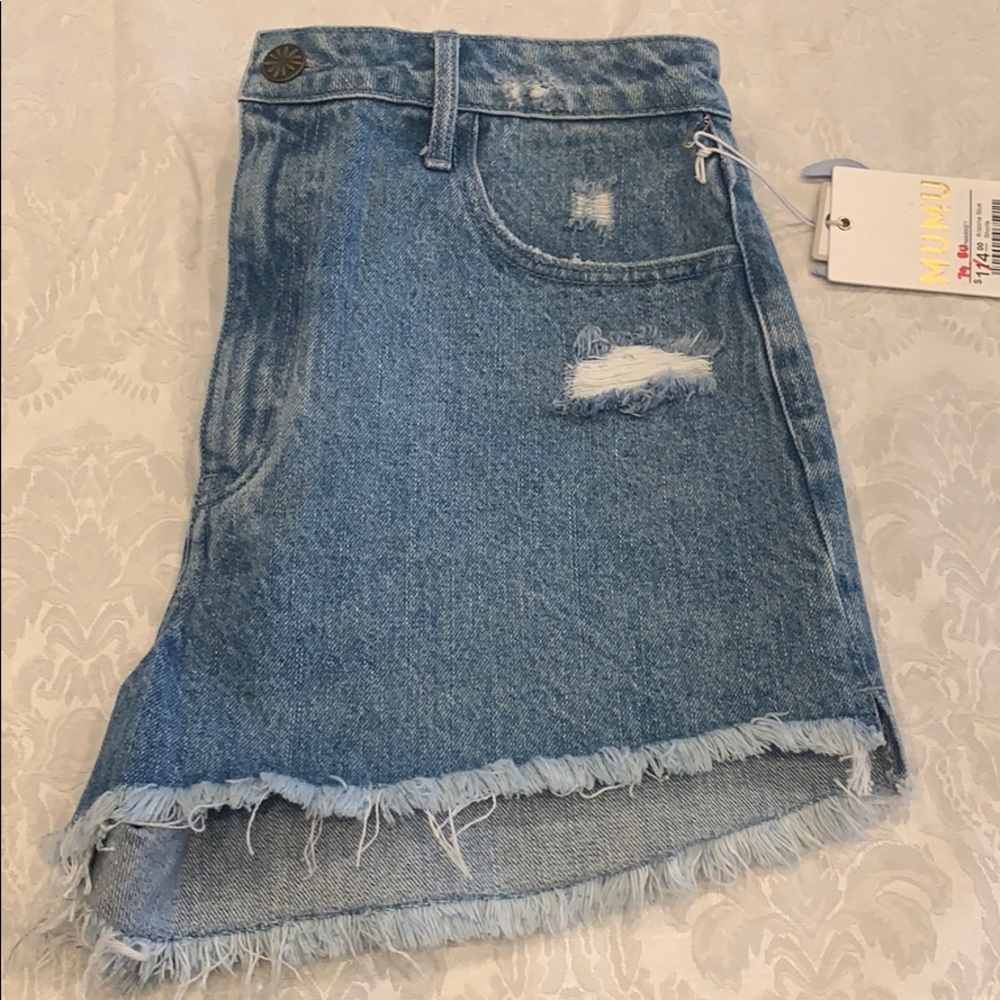 Show Me Your Mumu high waist Arizona blue shortNWT